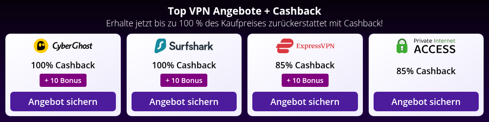 Beste VPN Cashback Angebote